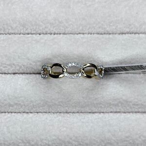 R043 | Natural Diamond Chain Link Ring